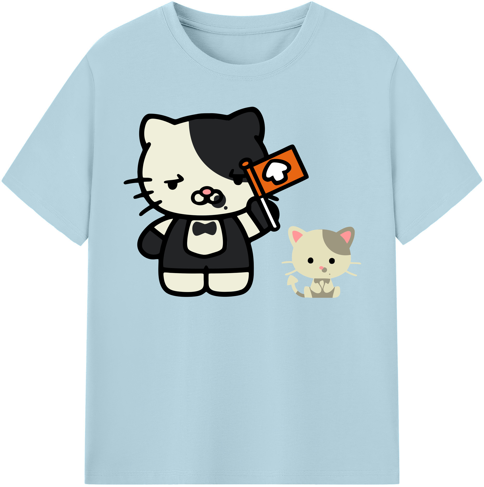 （画像用） Hello Kitty ハローキティ 綿100％半袖Tシャツ（フロントプリント）